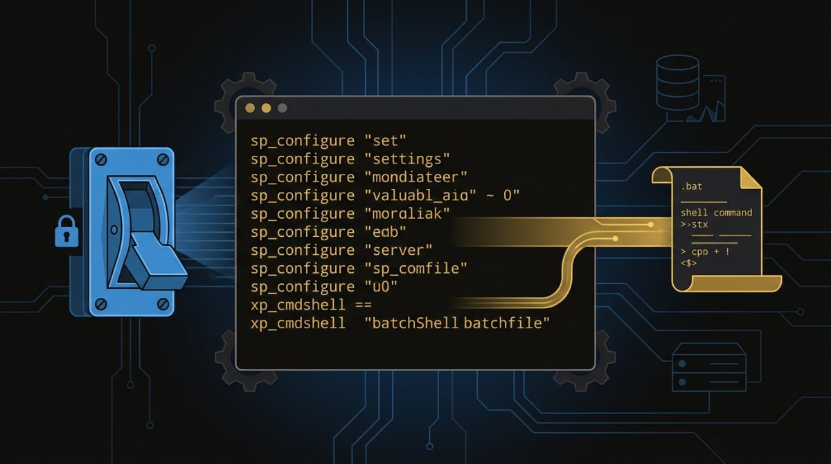 How to Enable xp_cmdshell Using sp_configure and Run Batch File from xp_cmdshell